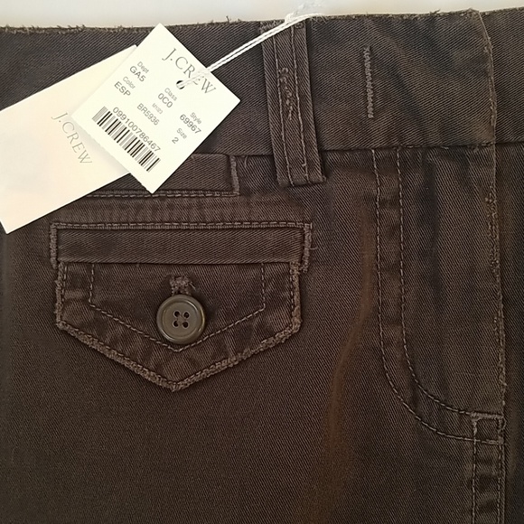 J. Crew Brown Distressed Mini Skirt Size 2 - Picture 2 of 6